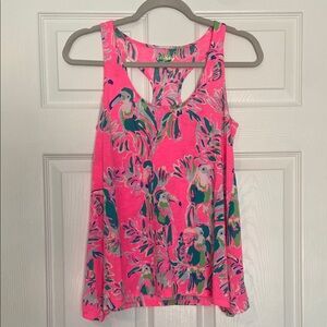 Lilly Pulitzer Pink Cut Out Sleeveless Tank Top